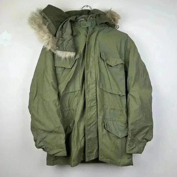Vintage M65 Army Winter Parka Faux Fur Hood 8405-782-2936 - Picture 1 of 8